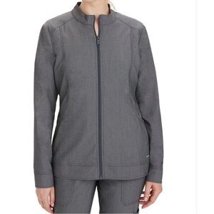 healing hands Gray Zip-Front Utility Jacket
